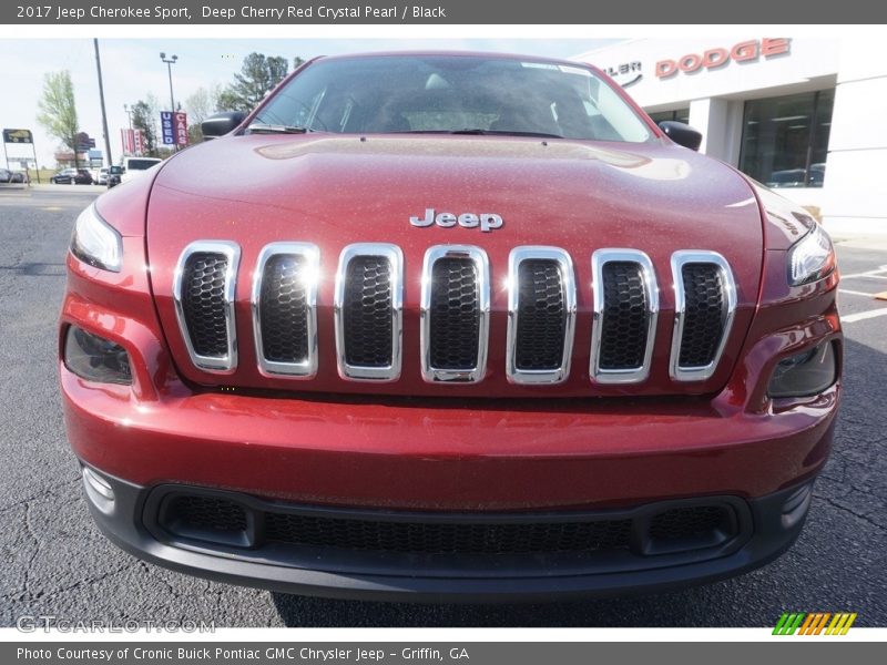 Deep Cherry Red Crystal Pearl / Black 2017 Jeep Cherokee Sport