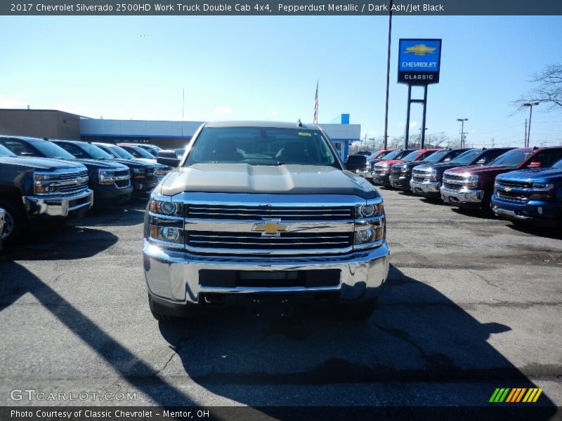 Pepperdust Metallic / Dark Ash/Jet Black 2017 Chevrolet Silverado 2500HD Work Truck Double Cab 4x4