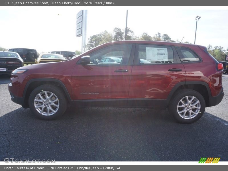 Deep Cherry Red Crystal Pearl / Black 2017 Jeep Cherokee Sport