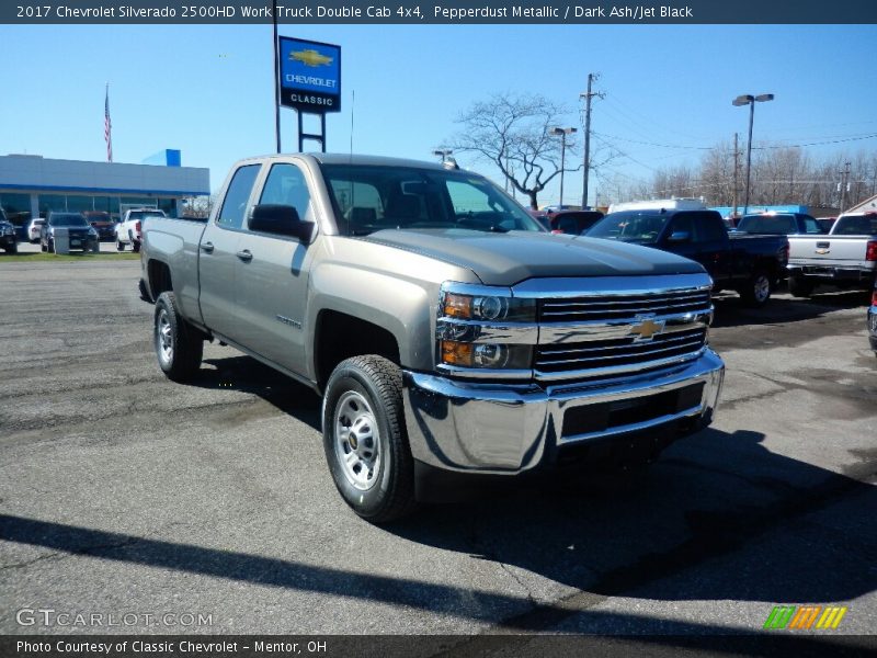 Pepperdust Metallic / Dark Ash/Jet Black 2017 Chevrolet Silverado 2500HD Work Truck Double Cab 4x4