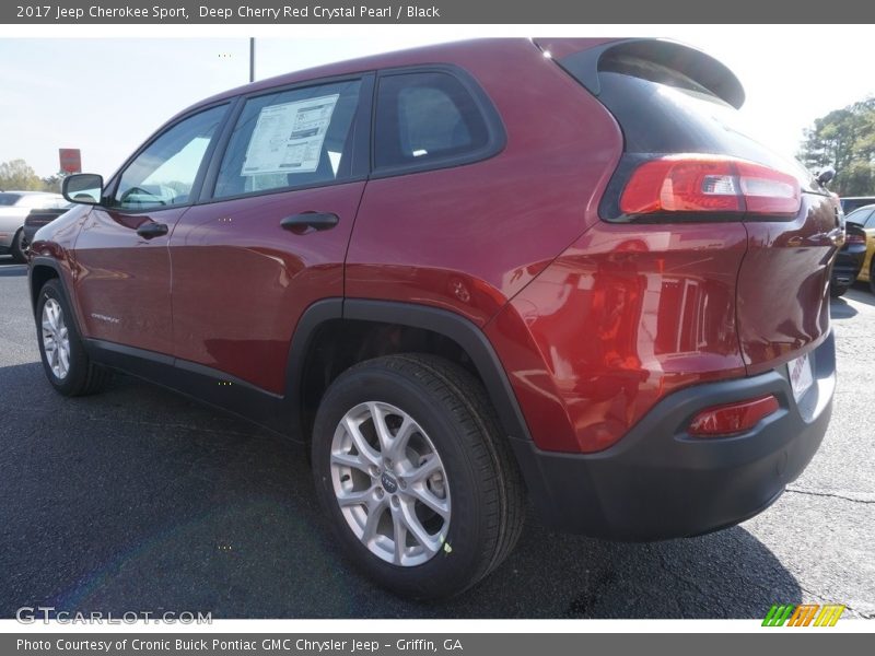 Deep Cherry Red Crystal Pearl / Black 2017 Jeep Cherokee Sport