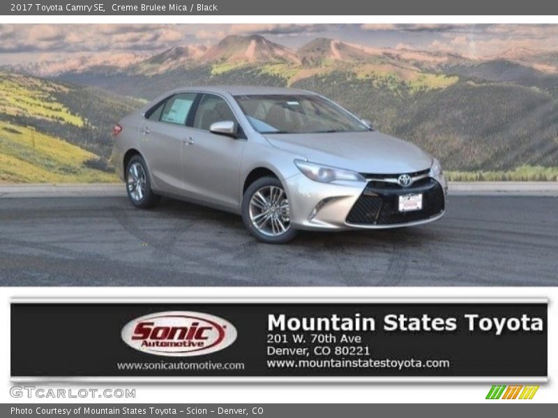 Creme Brulee Mica / Black 2017 Toyota Camry SE