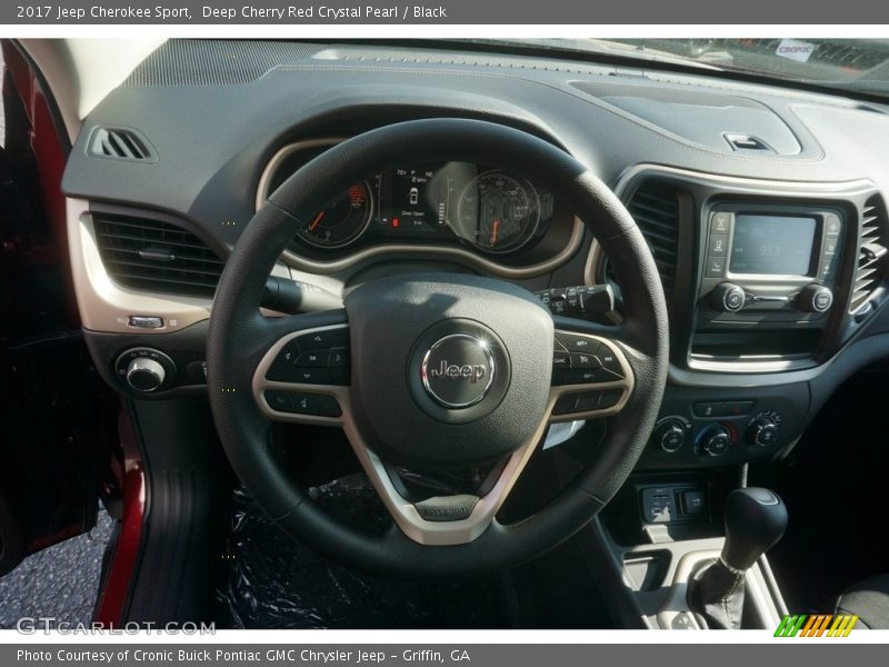 Deep Cherry Red Crystal Pearl / Black 2017 Jeep Cherokee Sport