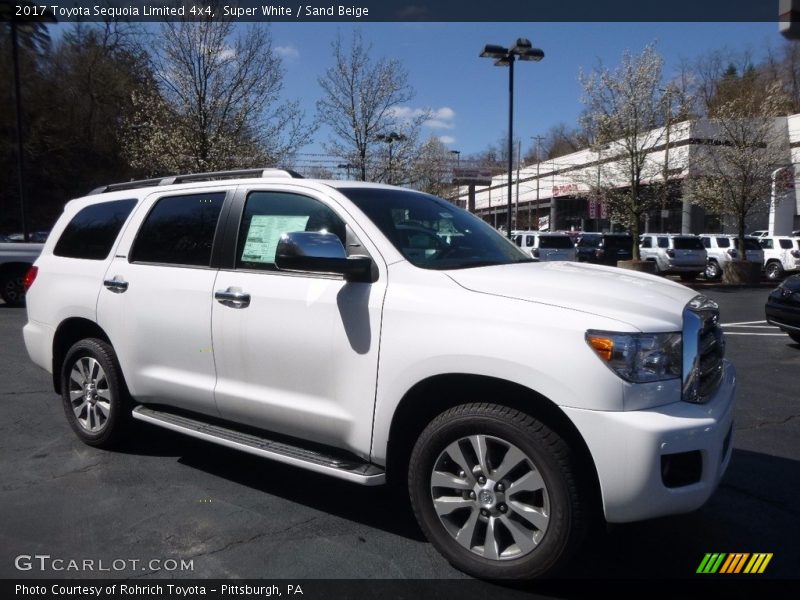 Super White / Sand Beige 2017 Toyota Sequoia Limited 4x4