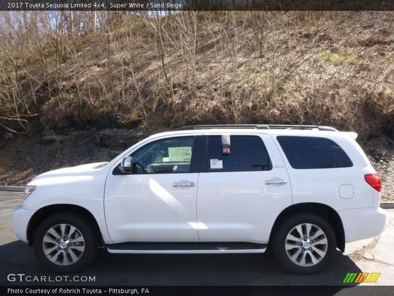 Super White / Sand Beige 2017 Toyota Sequoia Limited 4x4