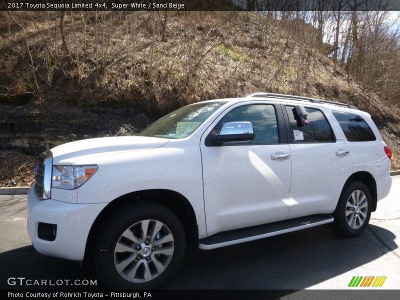 Super White / Sand Beige 2017 Toyota Sequoia Limited 4x4