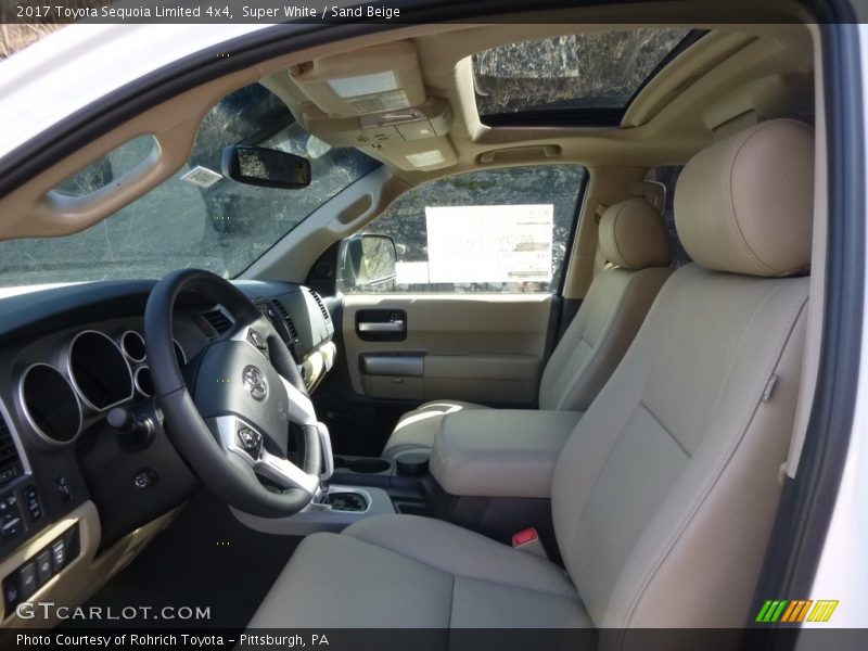 Super White / Sand Beige 2017 Toyota Sequoia Limited 4x4
