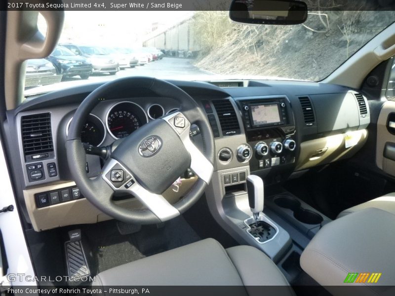 Super White / Sand Beige 2017 Toyota Sequoia Limited 4x4