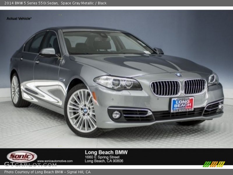 Space Gray Metallic / Black 2014 BMW 5 Series 550i Sedan
