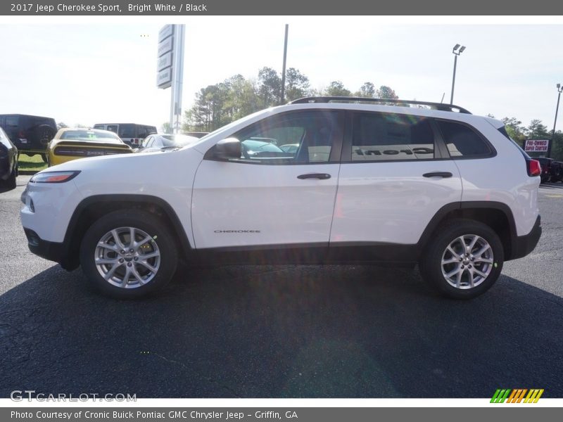 Bright White / Black 2017 Jeep Cherokee Sport