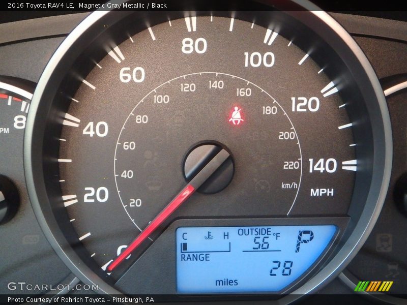 Magnetic Gray Metallic / Black 2016 Toyota RAV4 LE