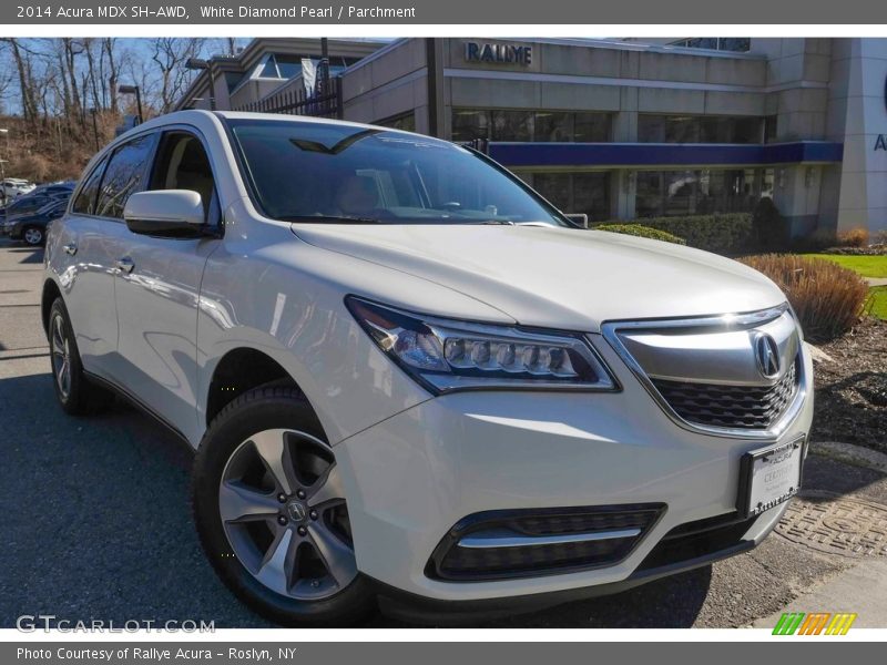 White Diamond Pearl / Parchment 2014 Acura MDX SH-AWD