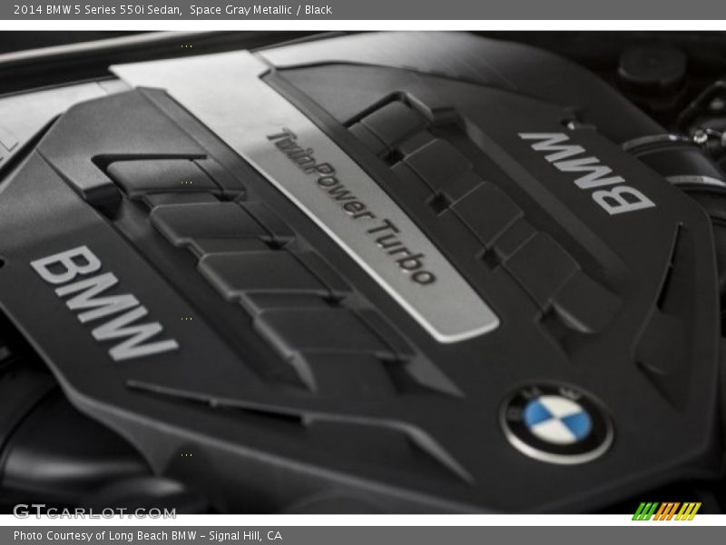 Space Gray Metallic / Black 2014 BMW 5 Series 550i Sedan