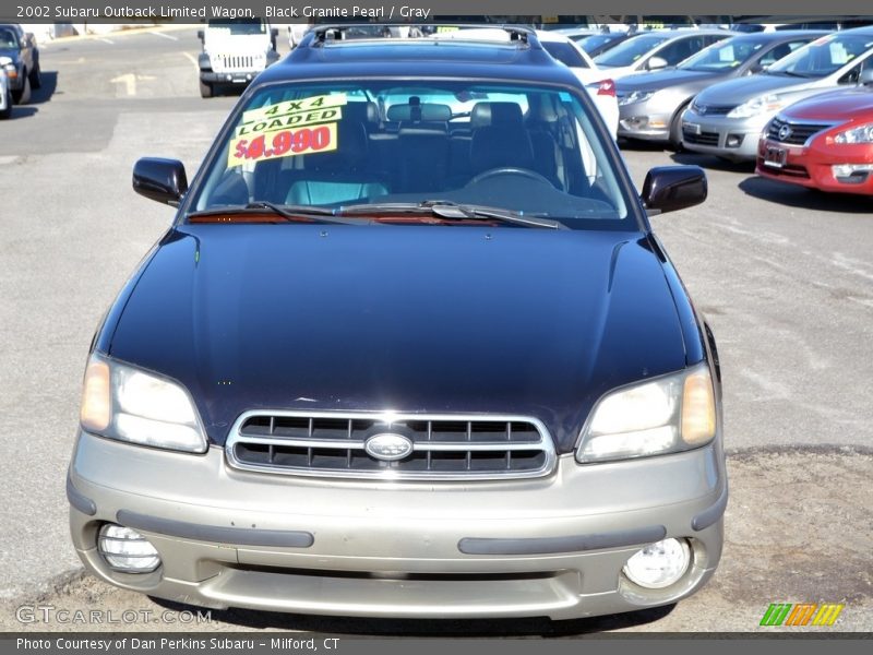 Black Granite Pearl / Gray 2002 Subaru Outback Limited Wagon