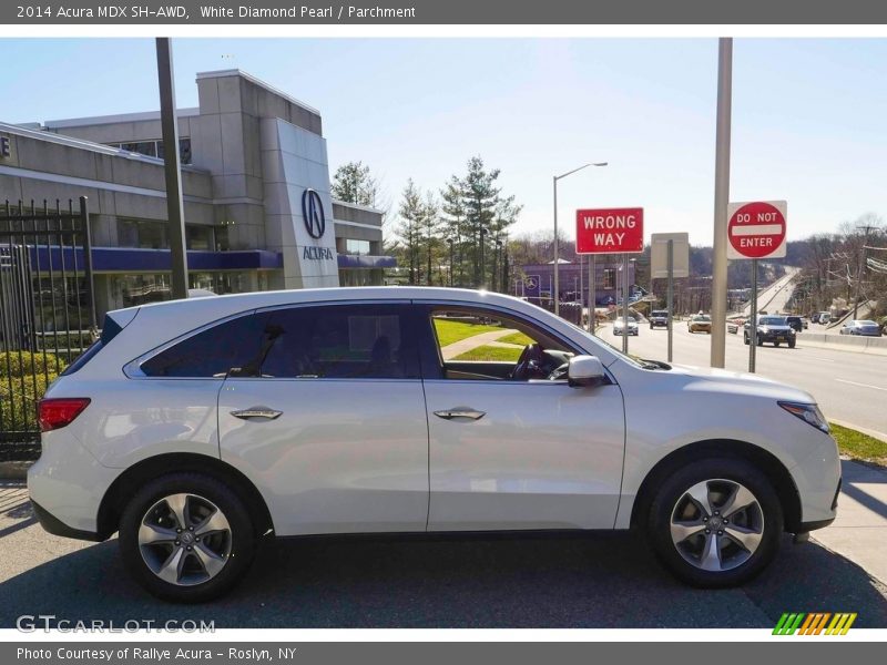 White Diamond Pearl / Parchment 2014 Acura MDX SH-AWD