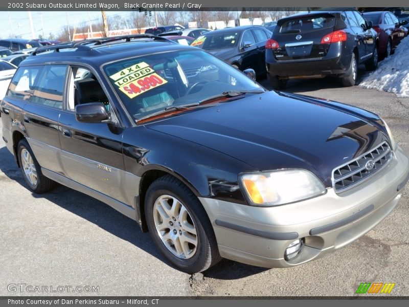 Black Granite Pearl / Gray 2002 Subaru Outback Limited Wagon