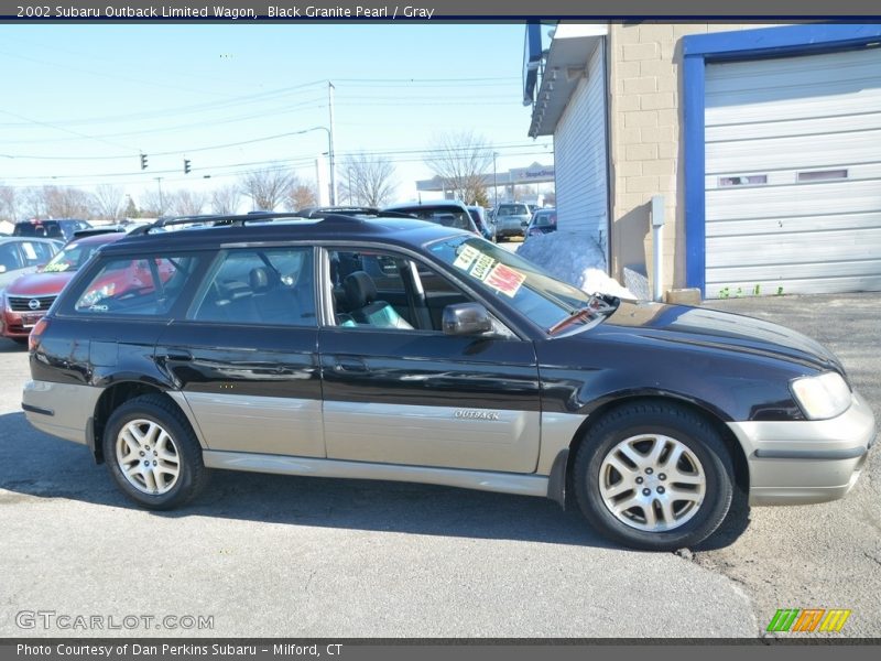 Black Granite Pearl / Gray 2002 Subaru Outback Limited Wagon