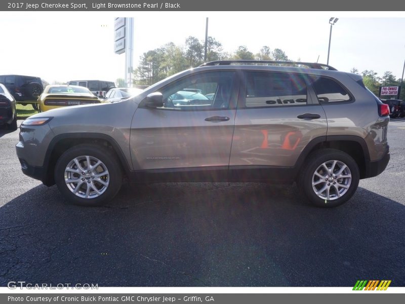Light Brownstone Pearl / Black 2017 Jeep Cherokee Sport