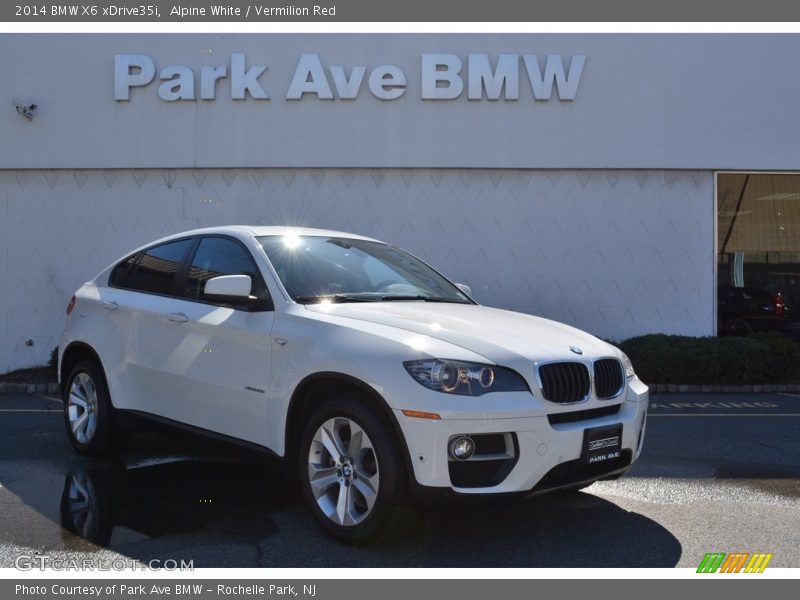 Alpine White / Vermilion Red 2014 BMW X6 xDrive35i