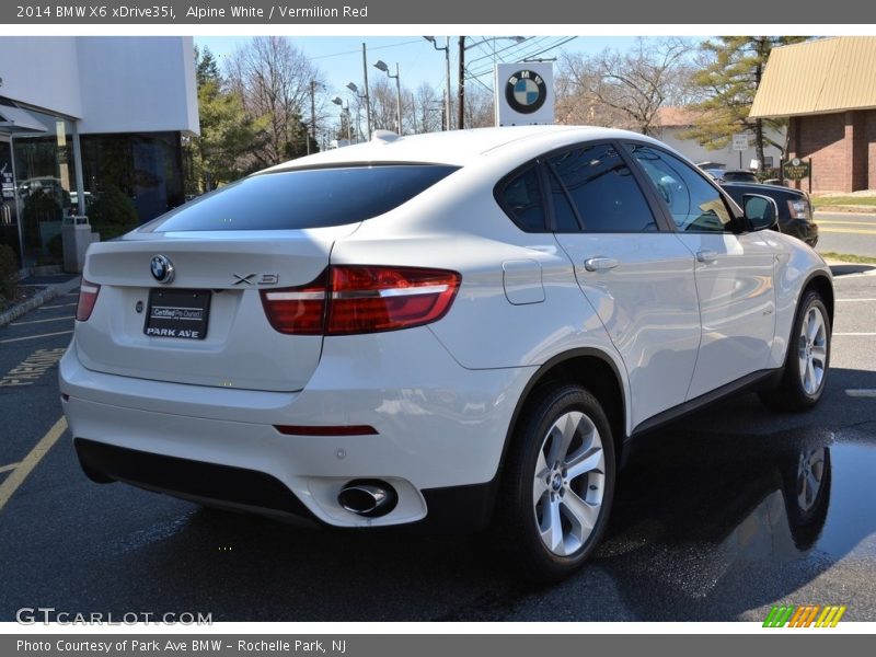 Alpine White / Vermilion Red 2014 BMW X6 xDrive35i