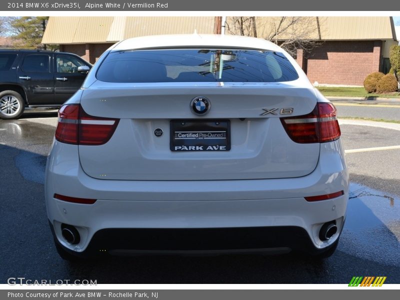 Alpine White / Vermilion Red 2014 BMW X6 xDrive35i