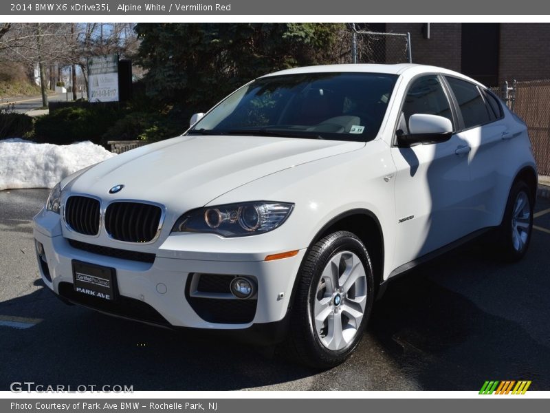 Alpine White / Vermilion Red 2014 BMW X6 xDrive35i