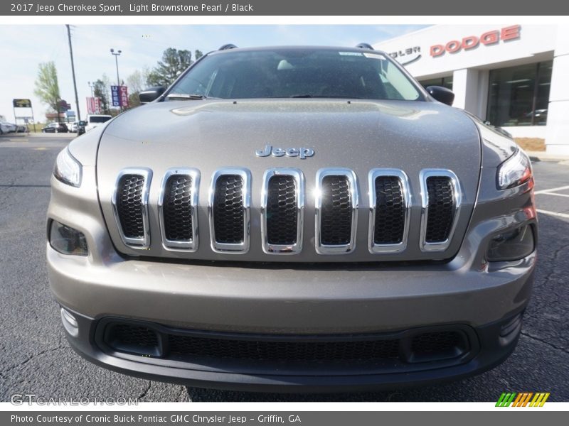 Light Brownstone Pearl / Black 2017 Jeep Cherokee Sport