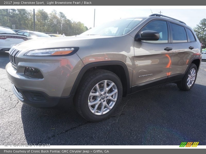 Light Brownstone Pearl / Black 2017 Jeep Cherokee Sport