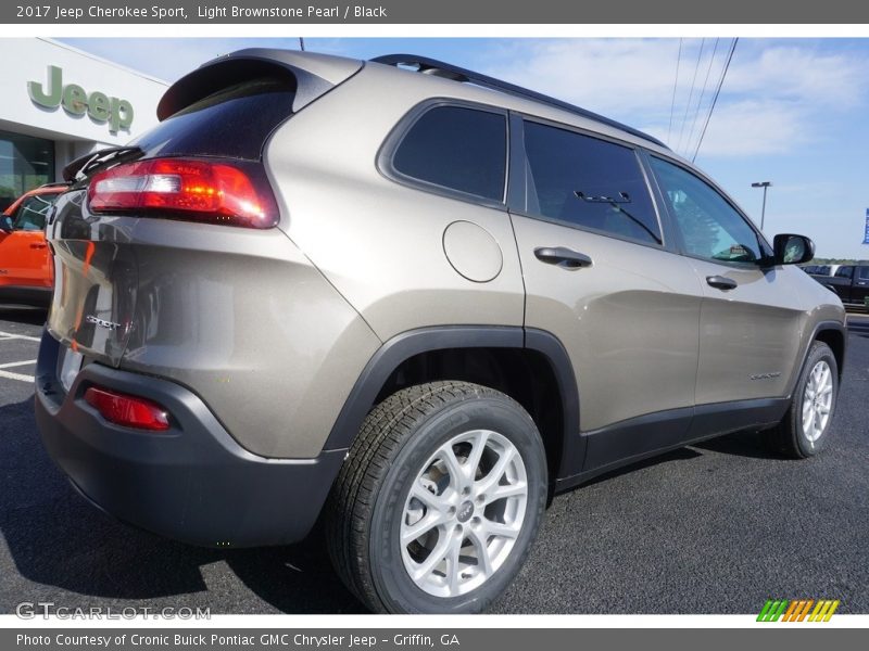 Light Brownstone Pearl / Black 2017 Jeep Cherokee Sport