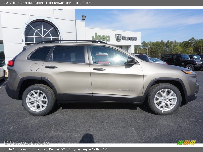 Light Brownstone Pearl / Black 2017 Jeep Cherokee Sport