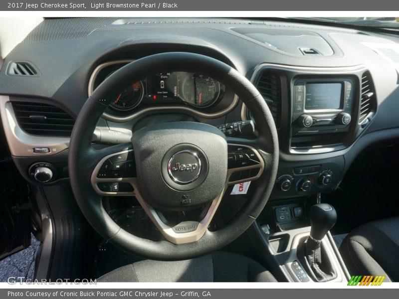 Light Brownstone Pearl / Black 2017 Jeep Cherokee Sport