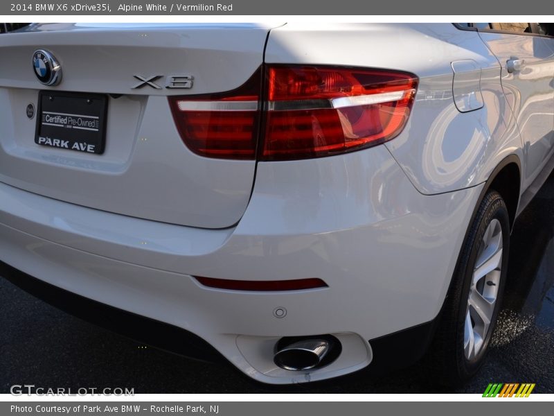 Alpine White / Vermilion Red 2014 BMW X6 xDrive35i