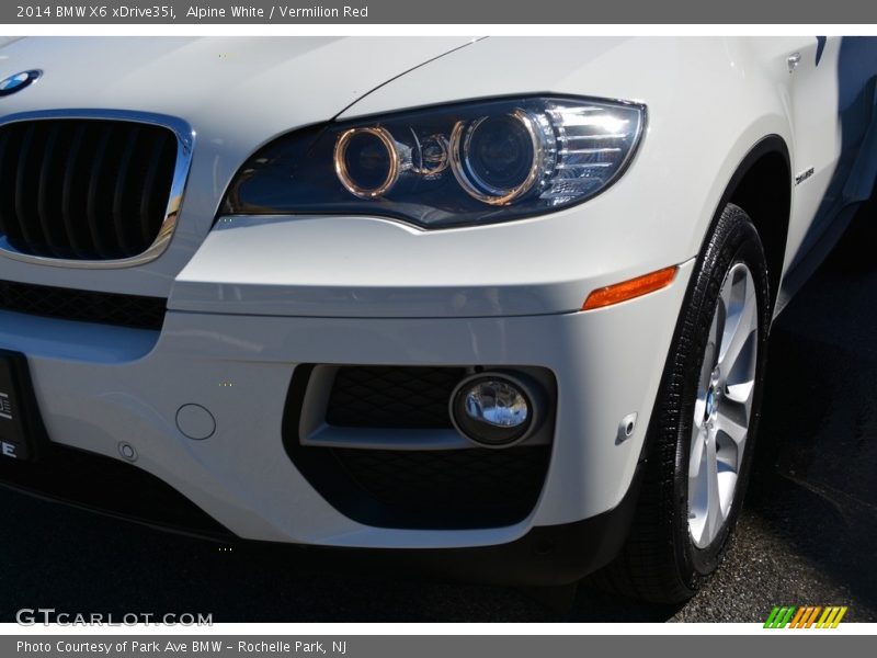 Alpine White / Vermilion Red 2014 BMW X6 xDrive35i