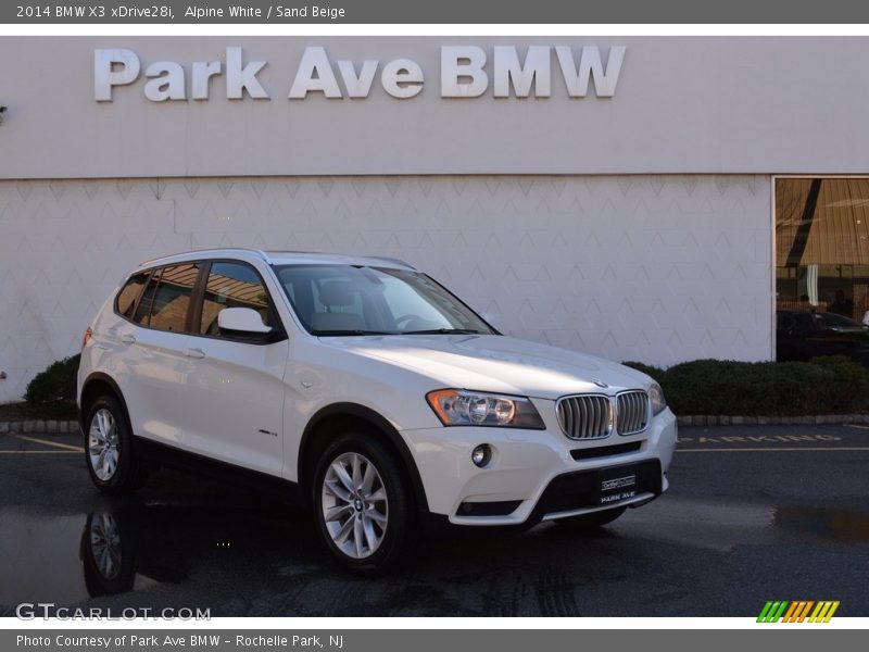 Alpine White / Sand Beige 2014 BMW X3 xDrive28i