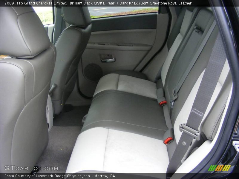 Brilliant Black Crystal Pearl / Dark Khaki/Light Graystone Royal Leather 2009 Jeep Grand Cherokee Limited