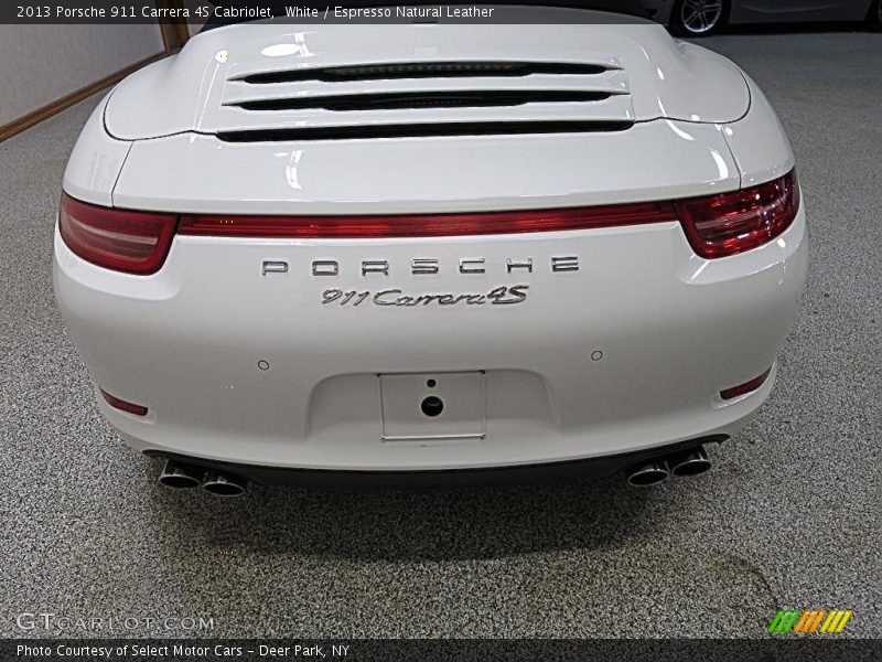 White / Espresso Natural Leather 2013 Porsche 911 Carrera 4S Cabriolet