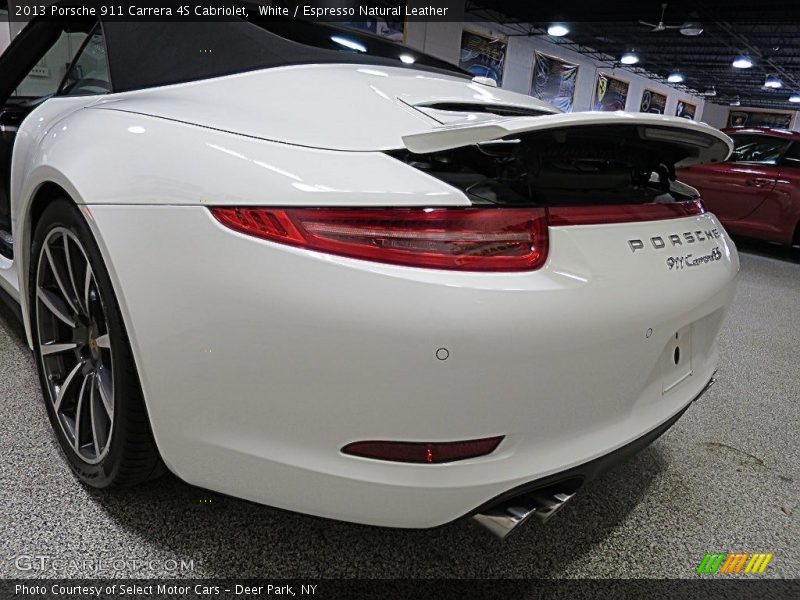 White / Espresso Natural Leather 2013 Porsche 911 Carrera 4S Cabriolet