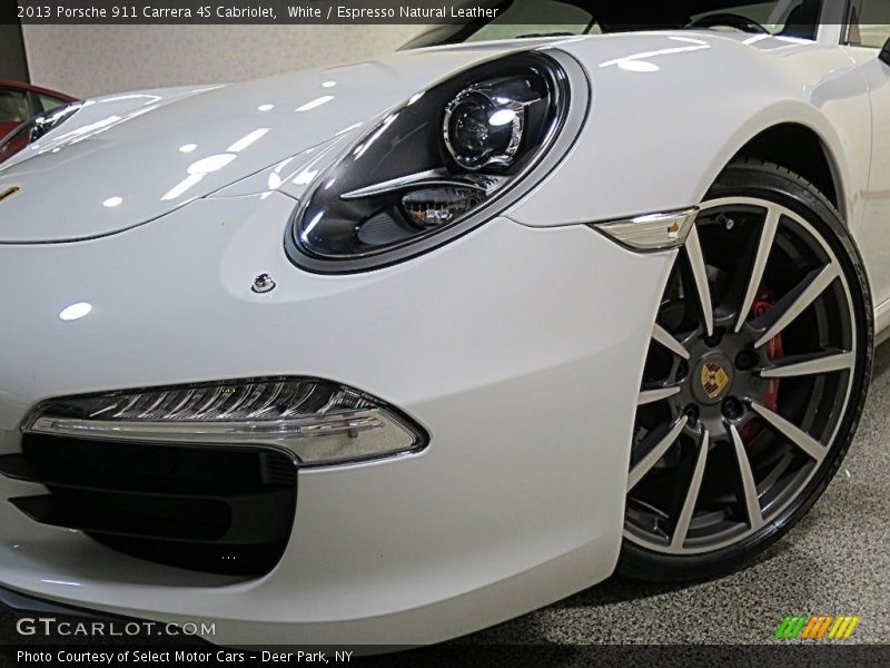 White / Espresso Natural Leather 2013 Porsche 911 Carrera 4S Cabriolet