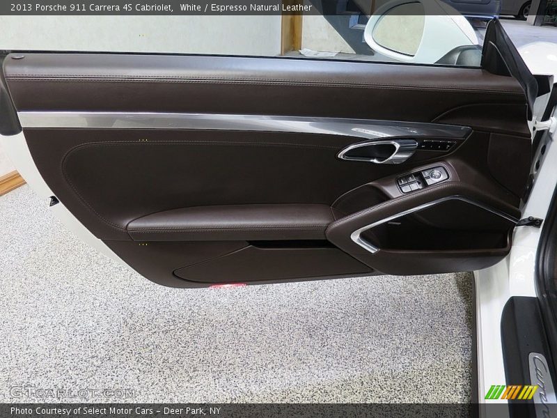 White / Espresso Natural Leather 2013 Porsche 911 Carrera 4S Cabriolet