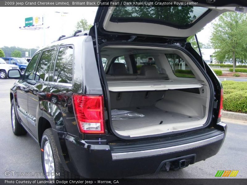 Brilliant Black Crystal Pearl / Dark Khaki/Light Graystone Royal Leather 2009 Jeep Grand Cherokee Limited