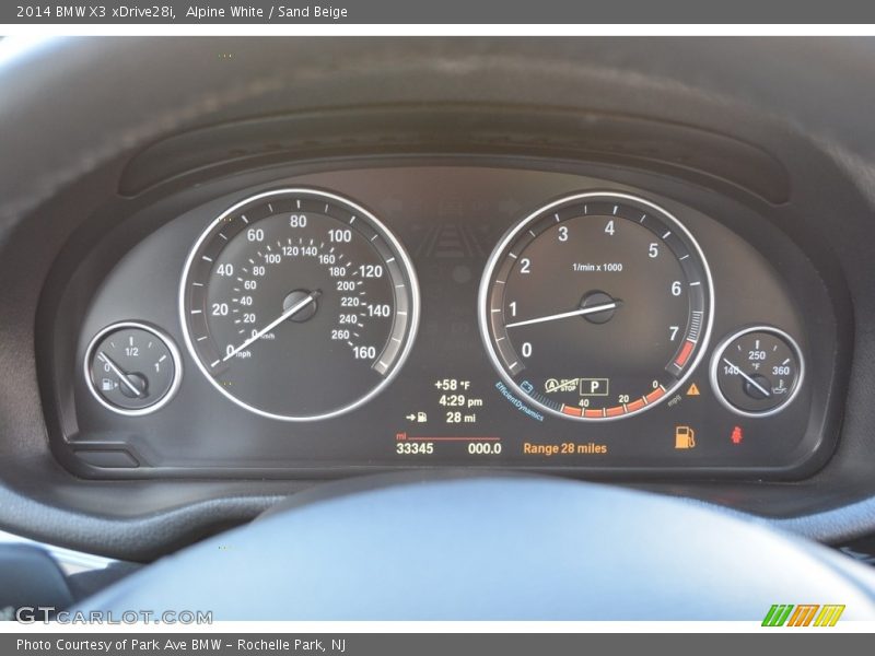 Alpine White / Sand Beige 2014 BMW X3 xDrive28i