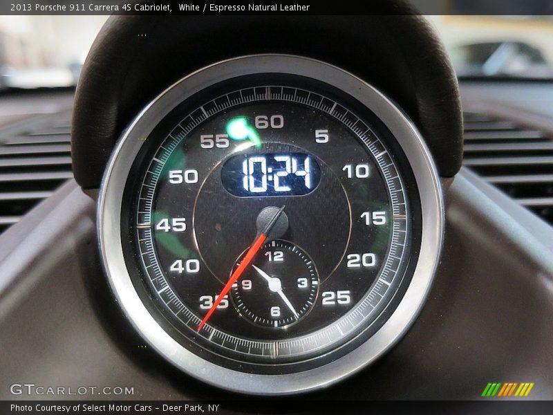 White / Espresso Natural Leather 2013 Porsche 911 Carrera 4S Cabriolet