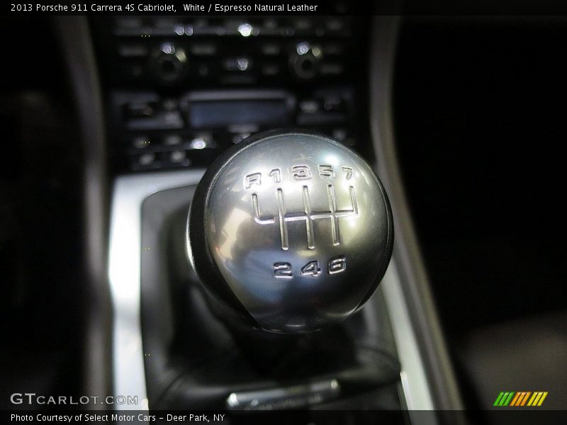 White / Espresso Natural Leather 2013 Porsche 911 Carrera 4S Cabriolet