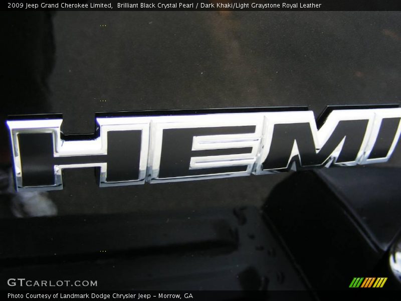 Brilliant Black Crystal Pearl / Dark Khaki/Light Graystone Royal Leather 2009 Jeep Grand Cherokee Limited