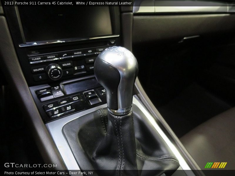 White / Espresso Natural Leather 2013 Porsche 911 Carrera 4S Cabriolet