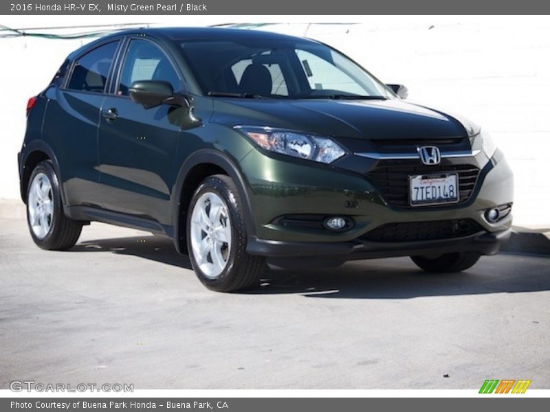 Misty Green Pearl / Black 2016 Honda HR-V EX