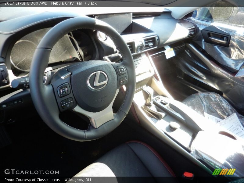 Nebula Gray Pearl / Black 2017 Lexus IS 300 AWD