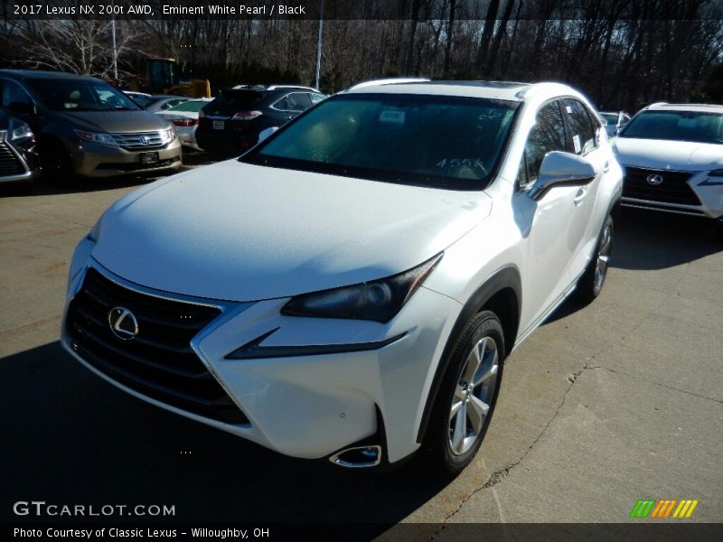 Eminent White Pearl / Black 2017 Lexus NX 200t AWD