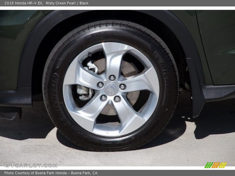 Misty Green Pearl / Black 2016 Honda HR-V EX