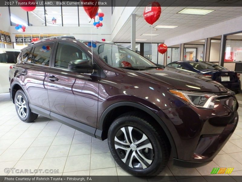Black Current Metallic / Black 2017 Toyota RAV4 LE AWD